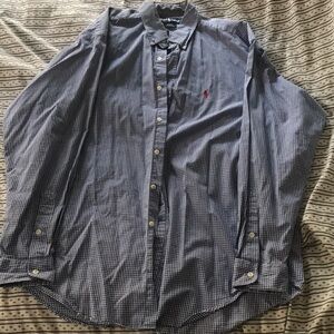 Ralph Lauren Blue Checker Casual Button-down